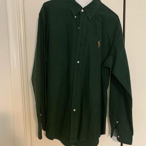 Men’s Ralph Lauren green button down Large
